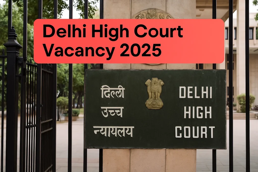 Delhi High Court Vacancy 2025